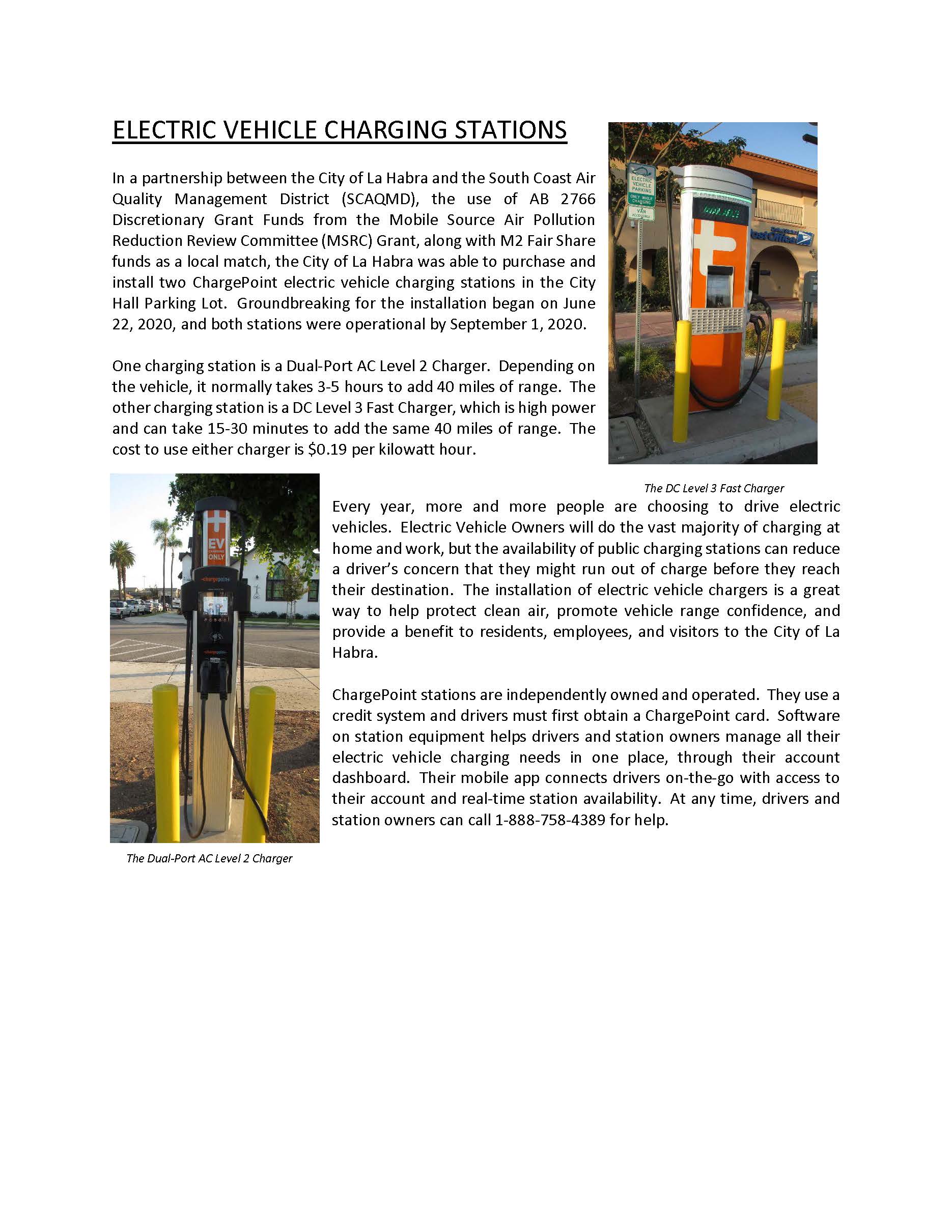 EVCS Public Outreach 2020