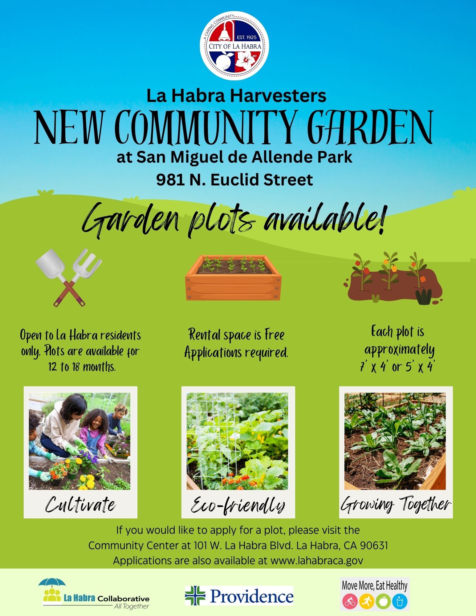 La Habra Harvesters Community Garden Flyer 2024