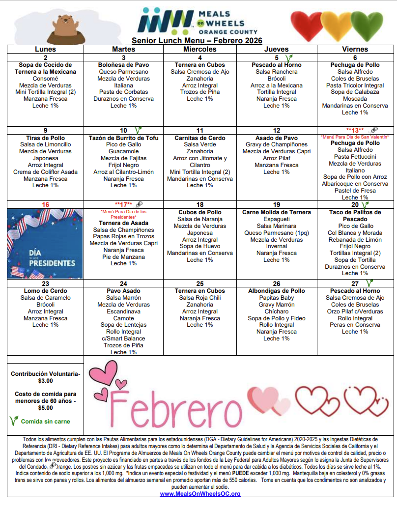 Spanish Menu updated